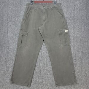 Wrangler Ripstop Cargo Pants Mens 32x28* Green Utility Pockets Workwear 70L3WOD